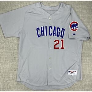 Chicago Cubs Baseball Jersey Mens 56 Gray MLB Sosa 21 Majestic Authentic USA
